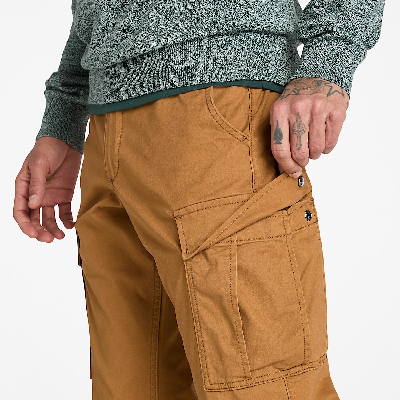 Pantalon cargo en sergé Timberland® Brookline pour homme en Jaune Foncé - 3