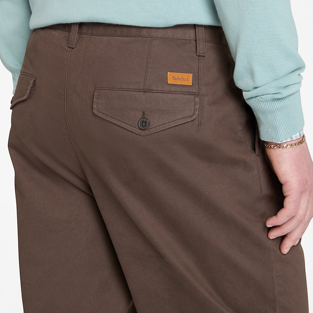 Claremont Washed Peached Twill Pleated Trousers for Men in Brown - 3