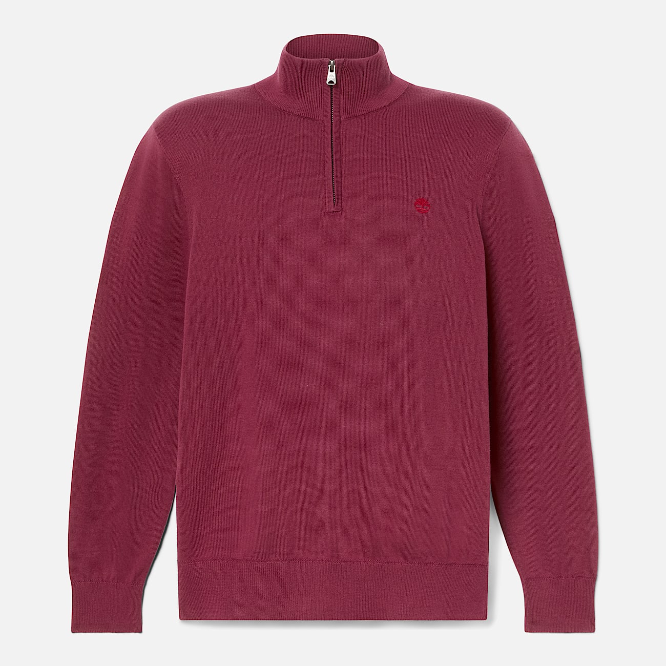Williams River Pullover mit 1/4-Reißverschluss für Herren in Burgunderrot - 5