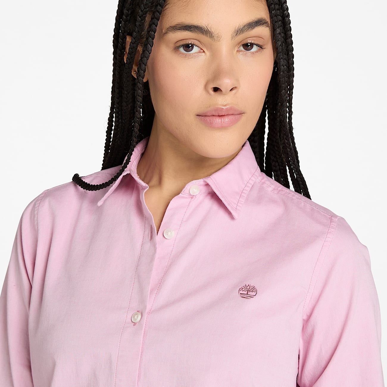 Timberland® Oxford-Langarmhemd für Damen in Pink - 3