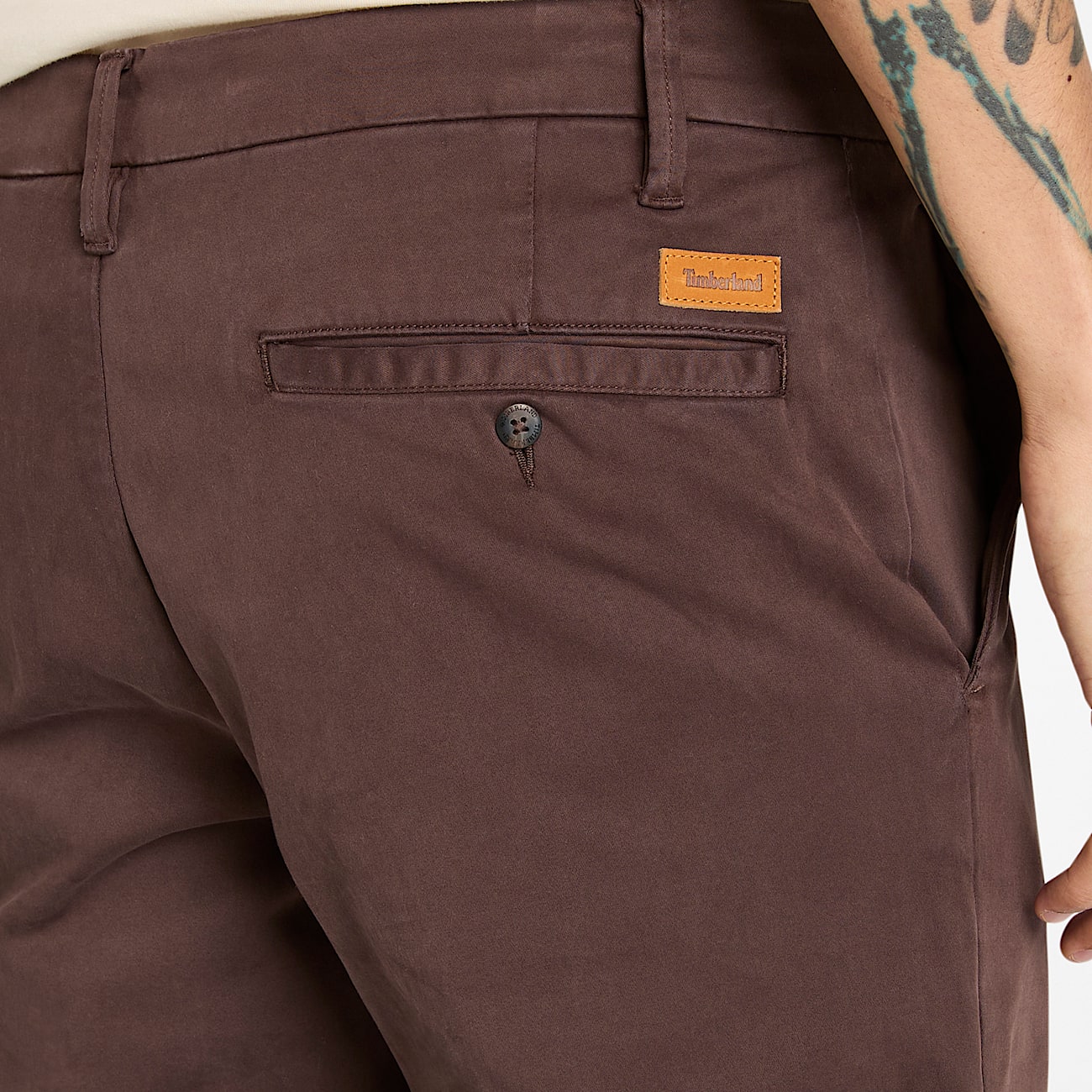 Claremont Garment Dyed Chino Trouser for Men in Brown - 3