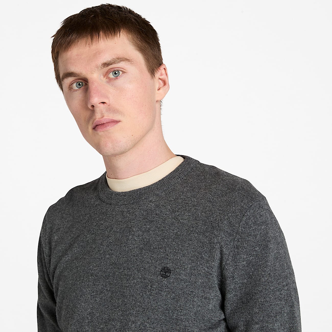 Pull en laine mérinos à col rond Cohas Brook Timberland® pour homme en gris - 3