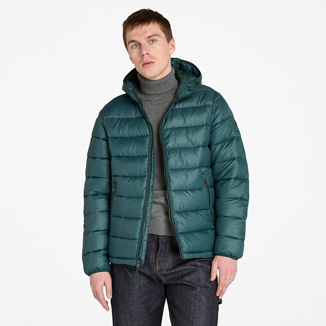 Chaqueta Garfield acolchada, impermeable y resistente para hombre en verde oscuro - 1