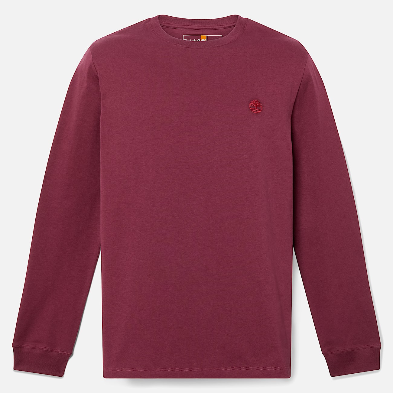 Dunstan River Langarm-T-Shirt für Herren in Burgunderrot - 5