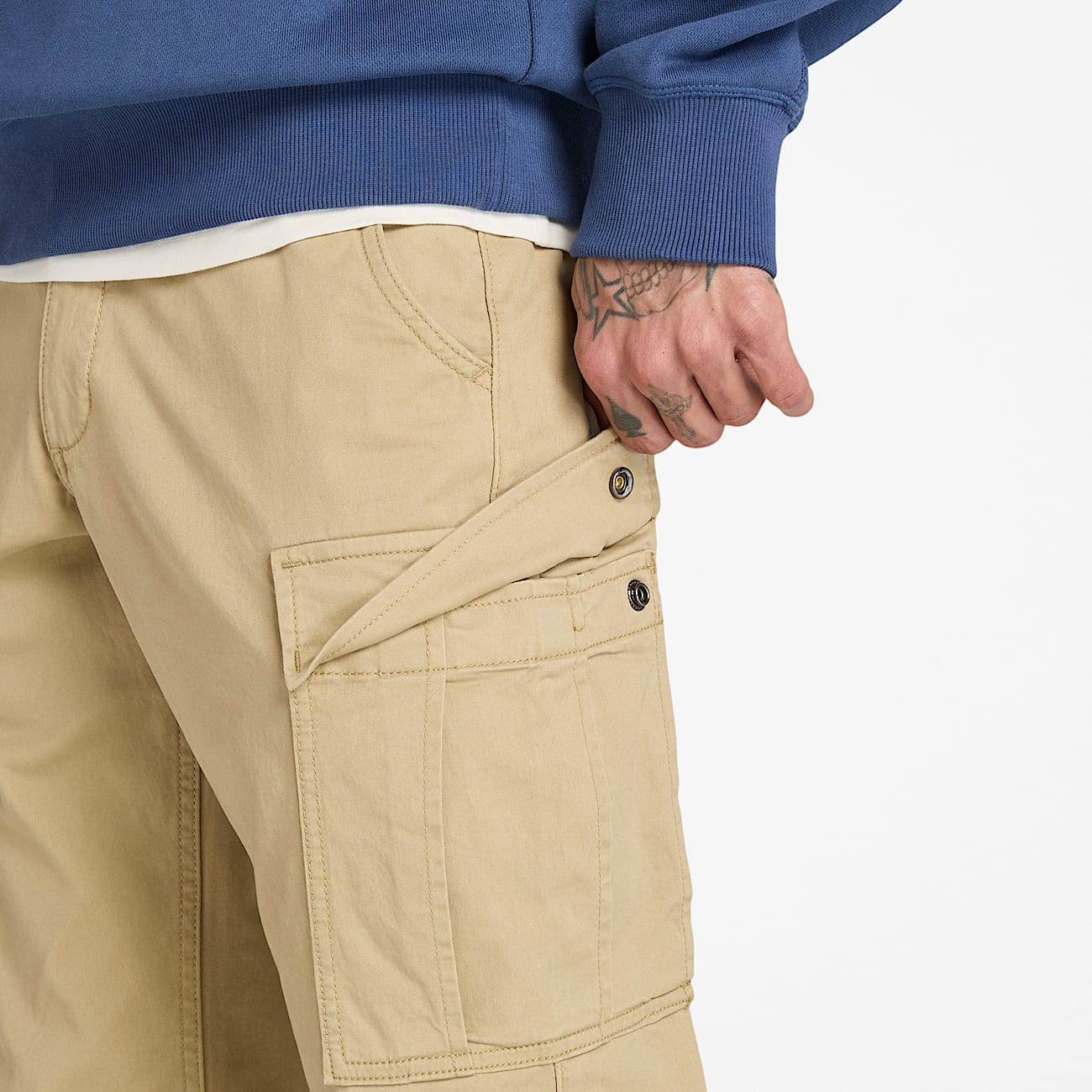 Pantalon cargo en sergé Timberland® Brookline pour homme en beige - 3