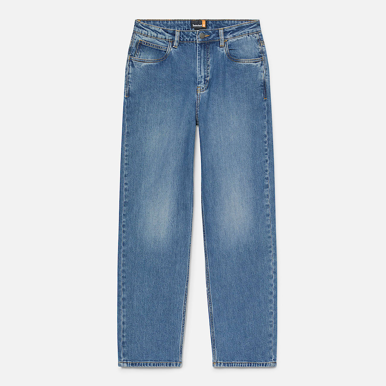 Pantalon droit en denim pour femme en bleu - 5