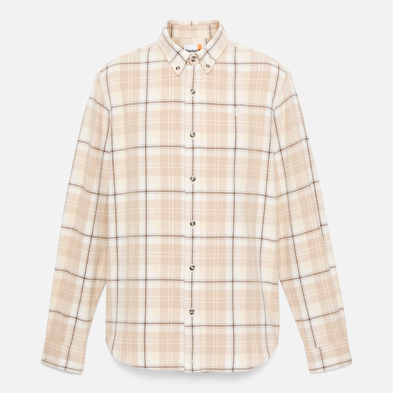Geruit Flanellen Overhemd voor heren in beige - 5