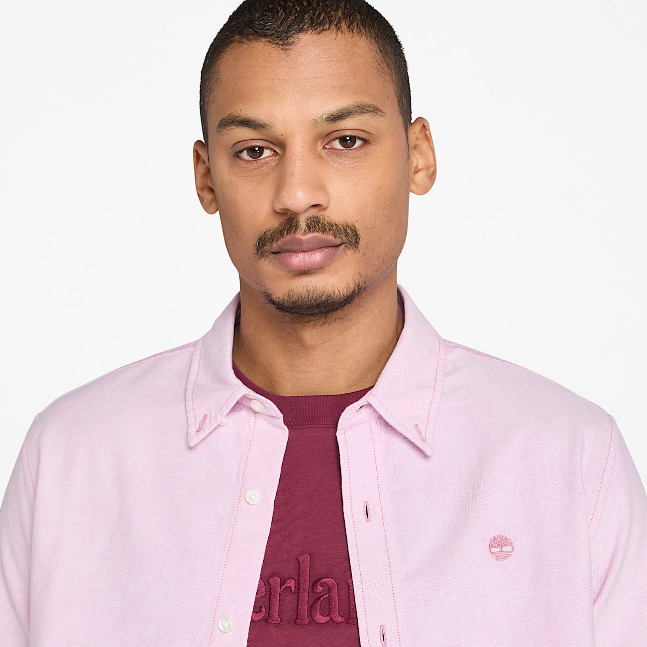 Camisa a Rayas Oxford para hombre en rosa - 3