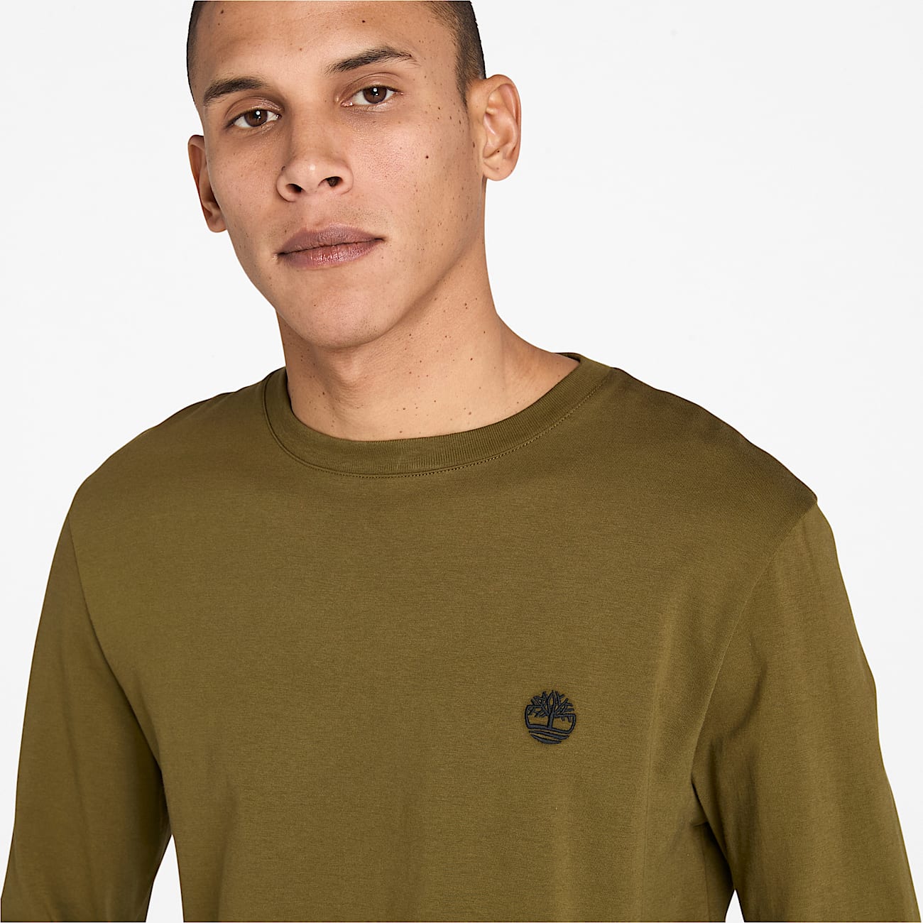 Camiseta de manga larga Dunstan River para hombre en verde oscuro - 3