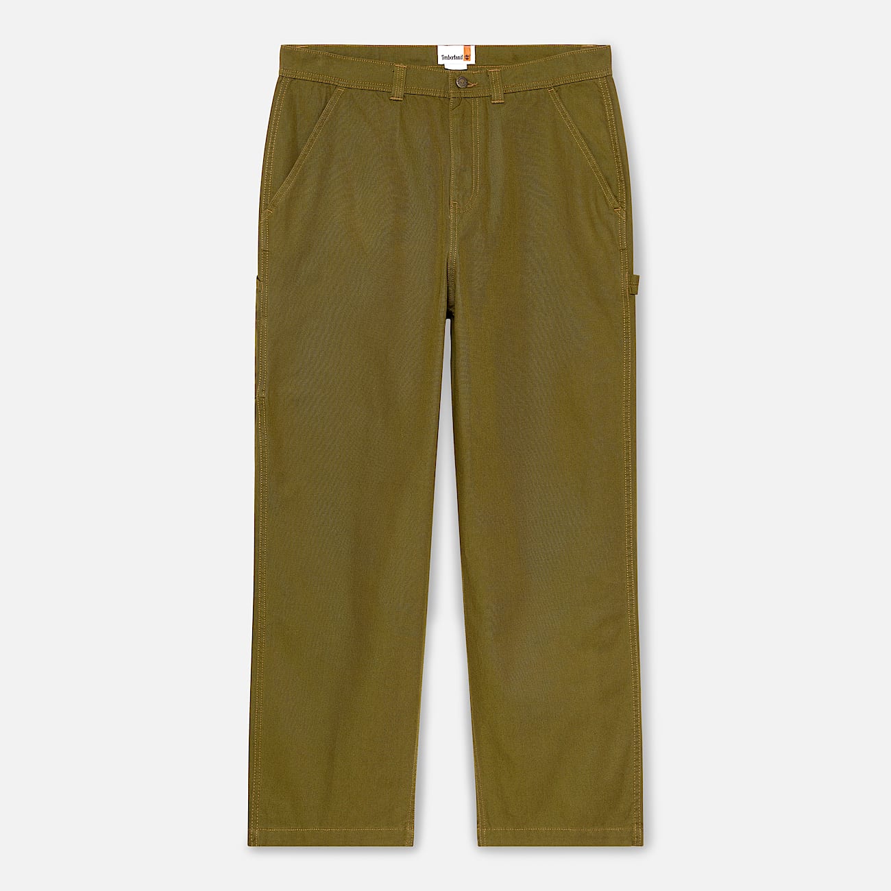 All Gender Washed Duck Canvas Carpenter Trouser in Dark Green - 5