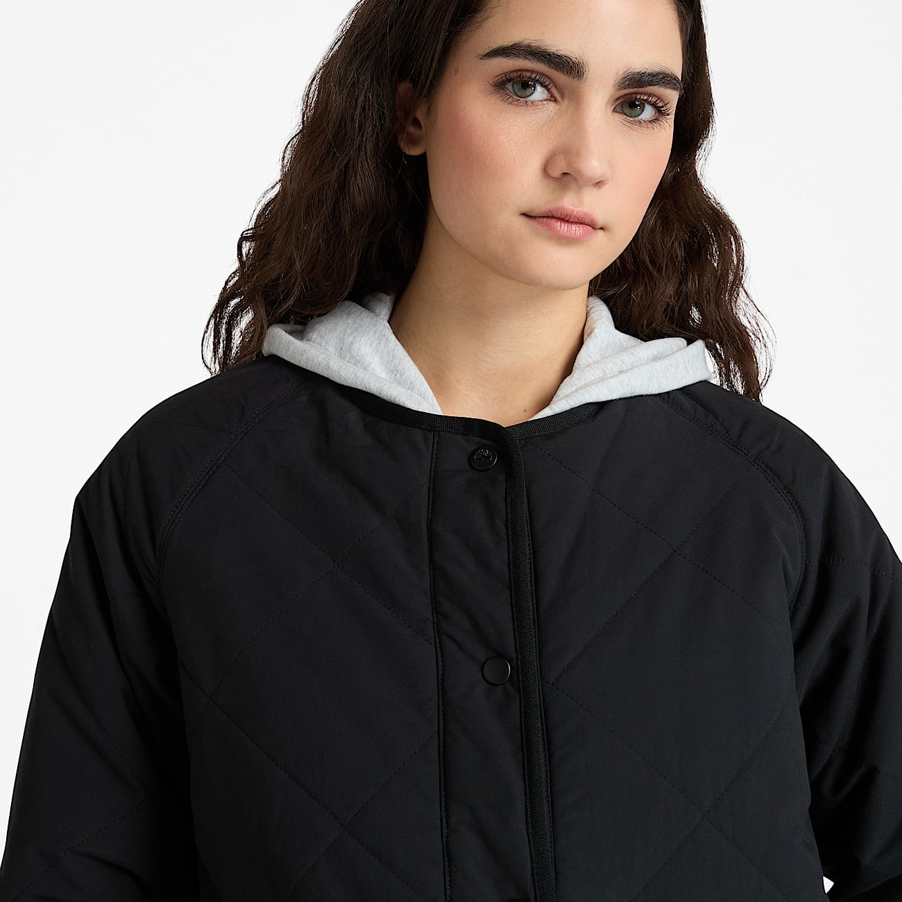 Veste matelassée déperlante durable pour femme en noir - 4