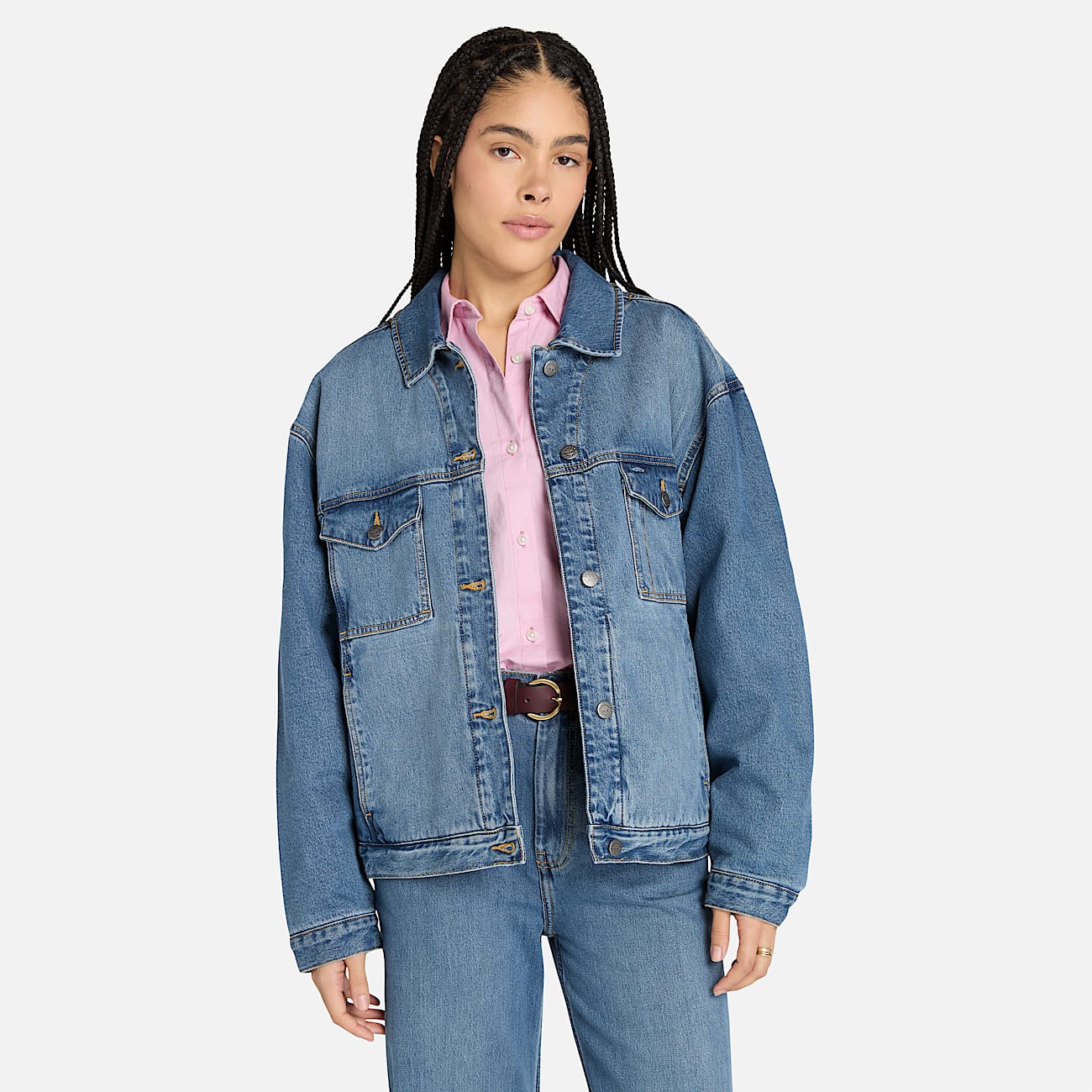 Veste isolante Denim Archive pour femme en bleu - 1