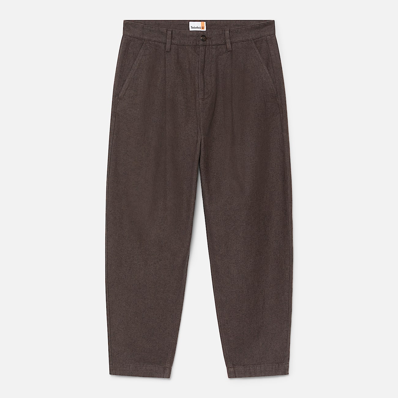 Claremont Pleated Herringbone Chinos for Men in Brown - 5