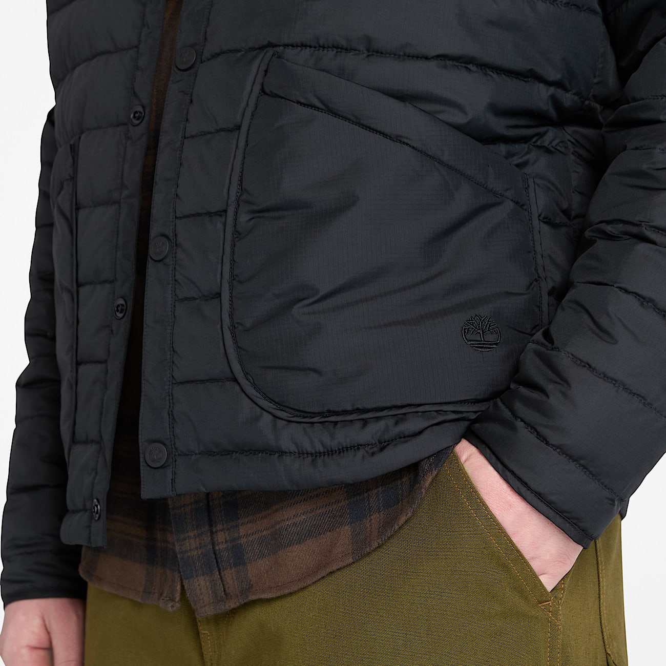 Quilted Lightweight Insulated Jacket for Men in Black - 3