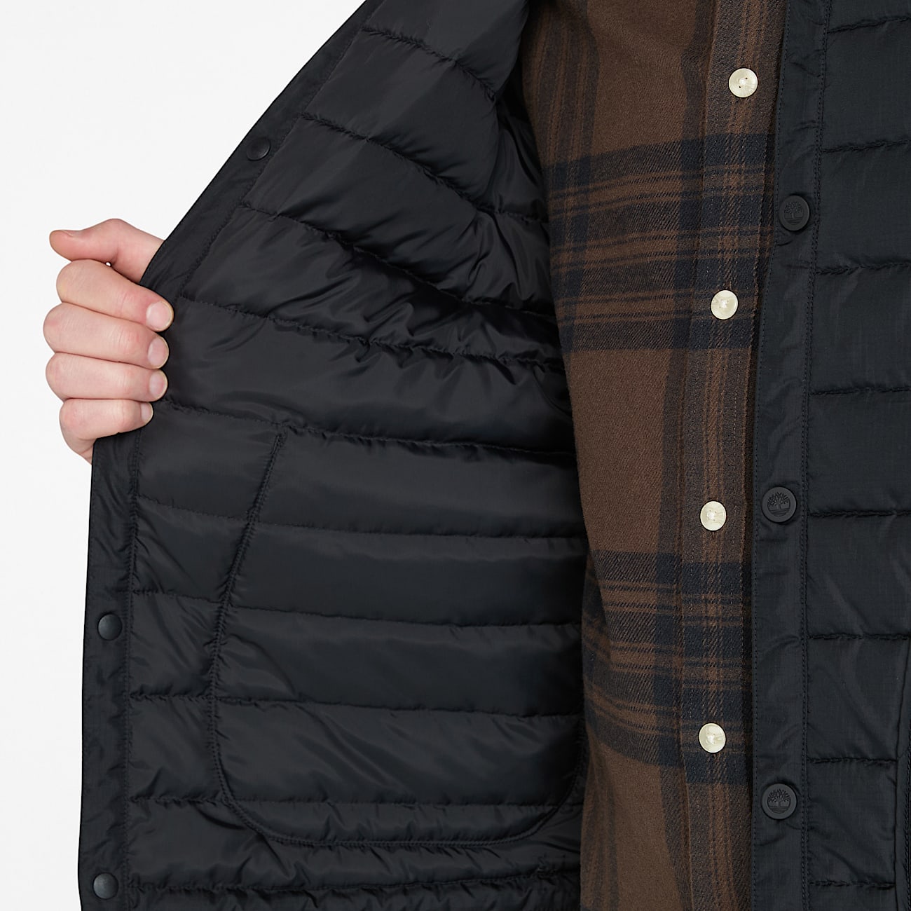 Quilted Lightweight Insulated Jacket for Men in Black - 4