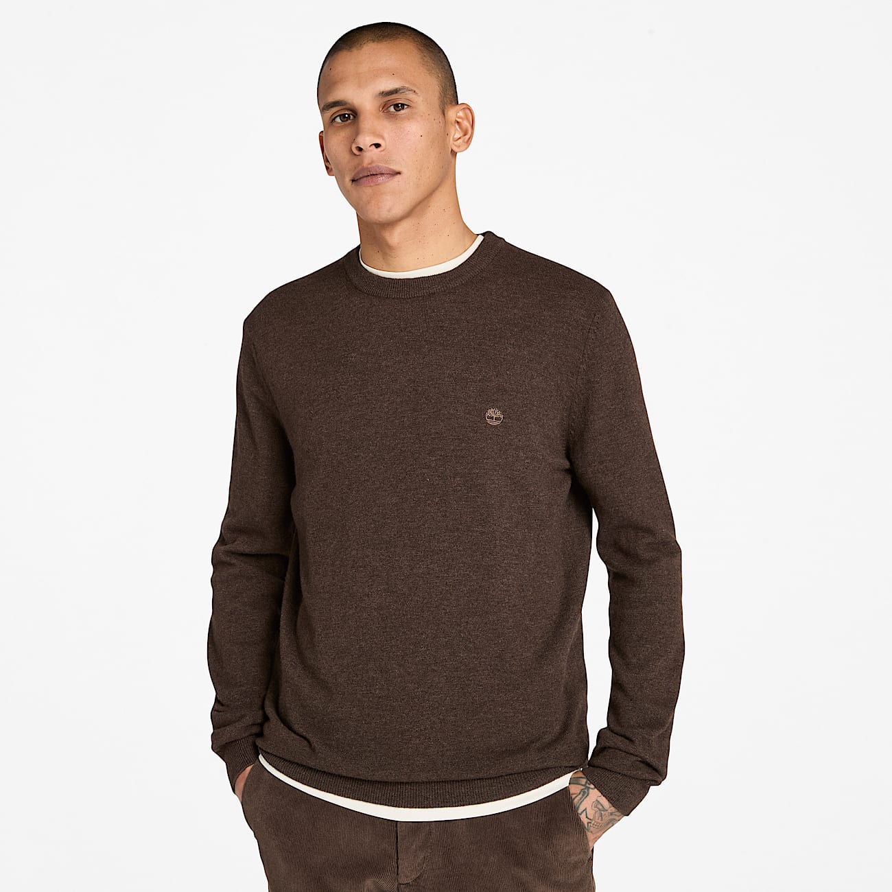 Timberland® Cohas Brook Rundhalspullover aus Merinowolle für Herren in Braun - 1