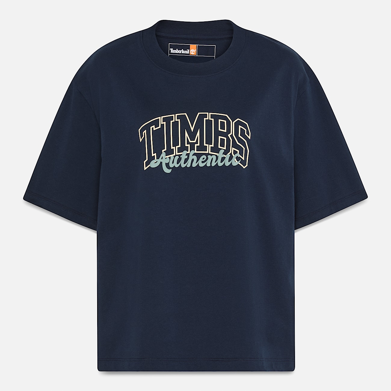 T-shirt a Maniche Corte con Grafica in Stile Varsity Timberland® da Donna in blu scuro - 5