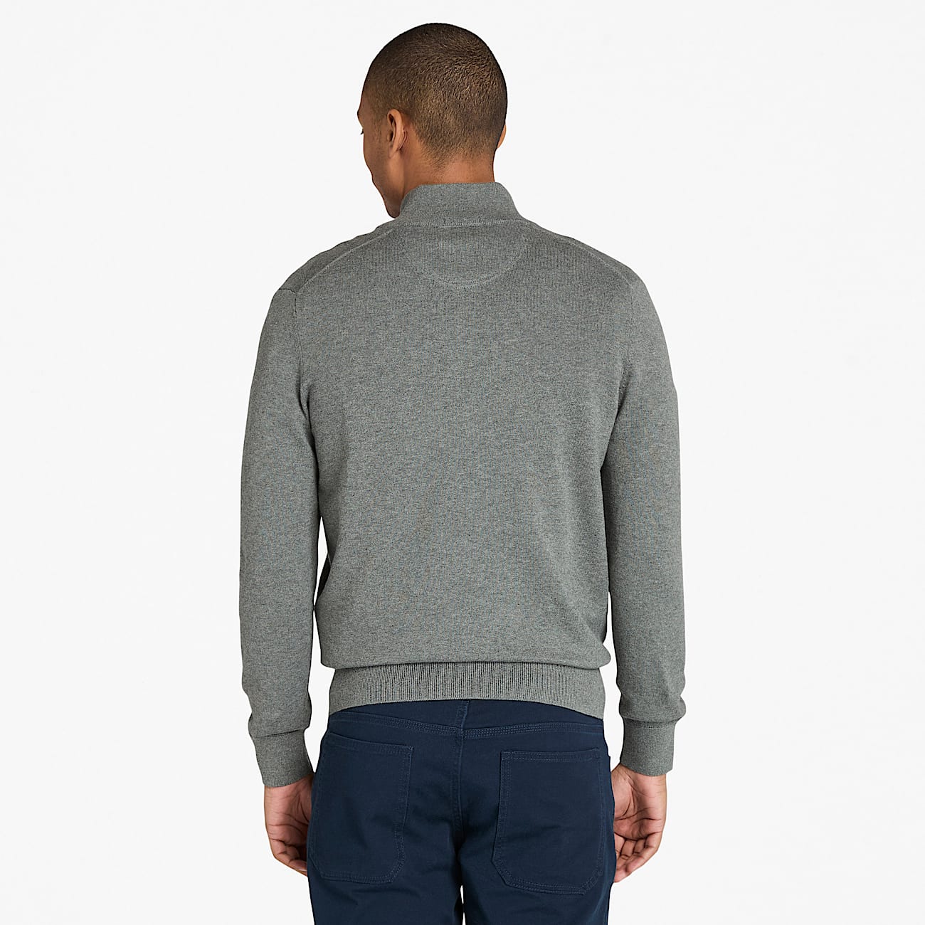 Williams River Quarter-Zip Jumper for Men in Grey - 4