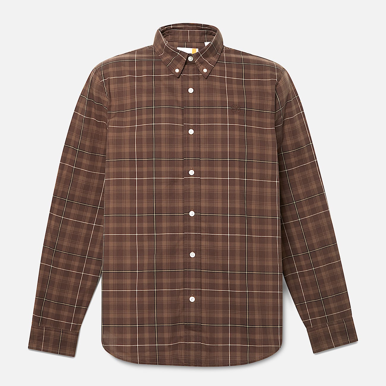 Camicia a Quadri in Popeline Elasticizzato da Uomo in marrone - 5