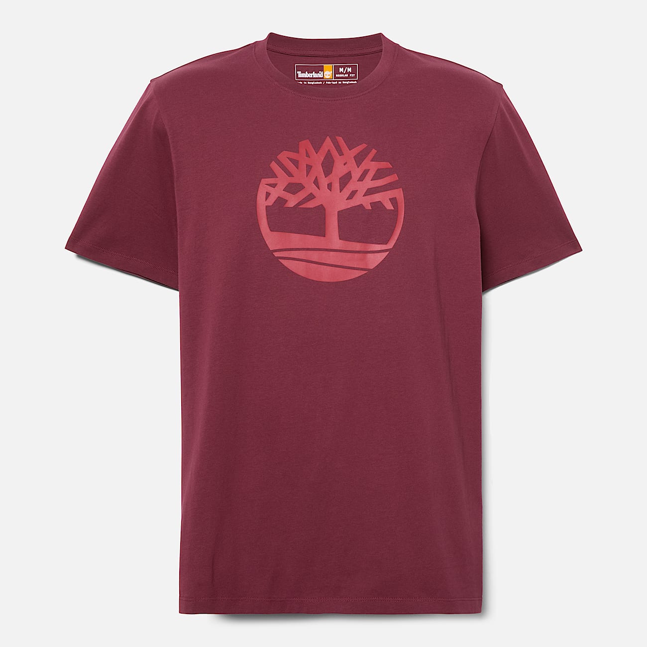 Kennebec River T-shirt met korte mouwen en boomlogo voor heren in bordeauxrood - 5