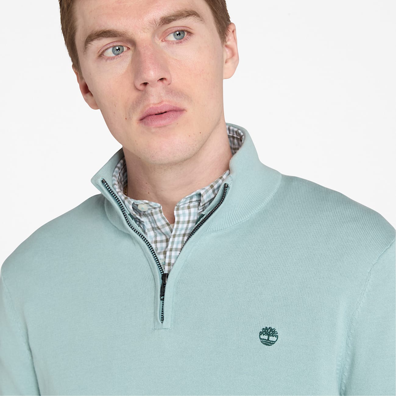 Williams River Quarter-Zip Jumper for Men in Grey - 3