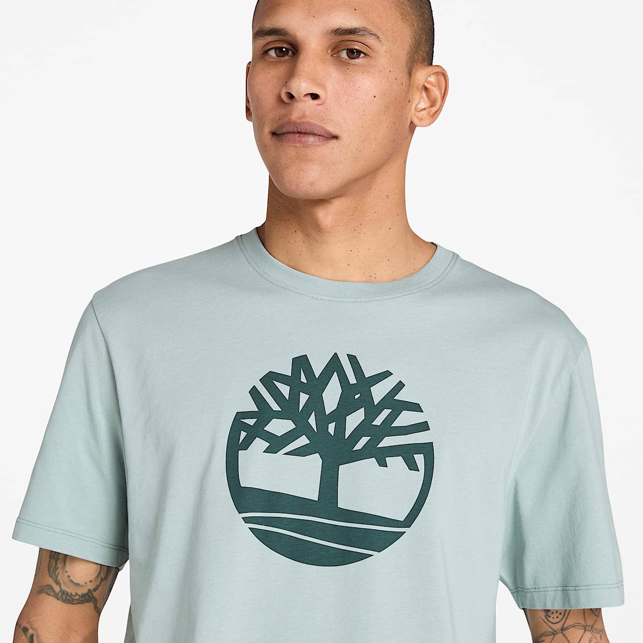 Kennebec River T-shirt met korte mouwen en boomlogo voor heren in grijs - 3