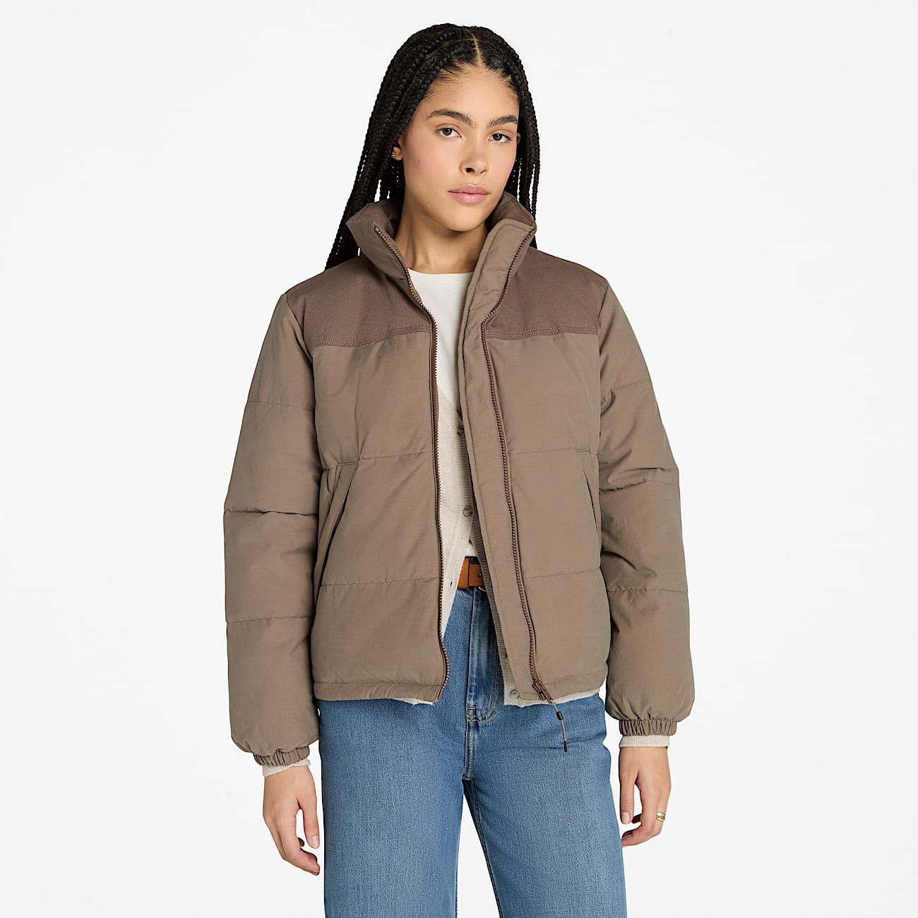 Welch Mountain Geïsoleerd Synthetisch Pufferjack voor dames in bruin - 1