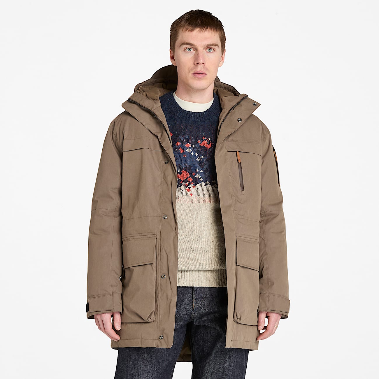 Parka de plumón Wilmington para hombre en marrón - 1
