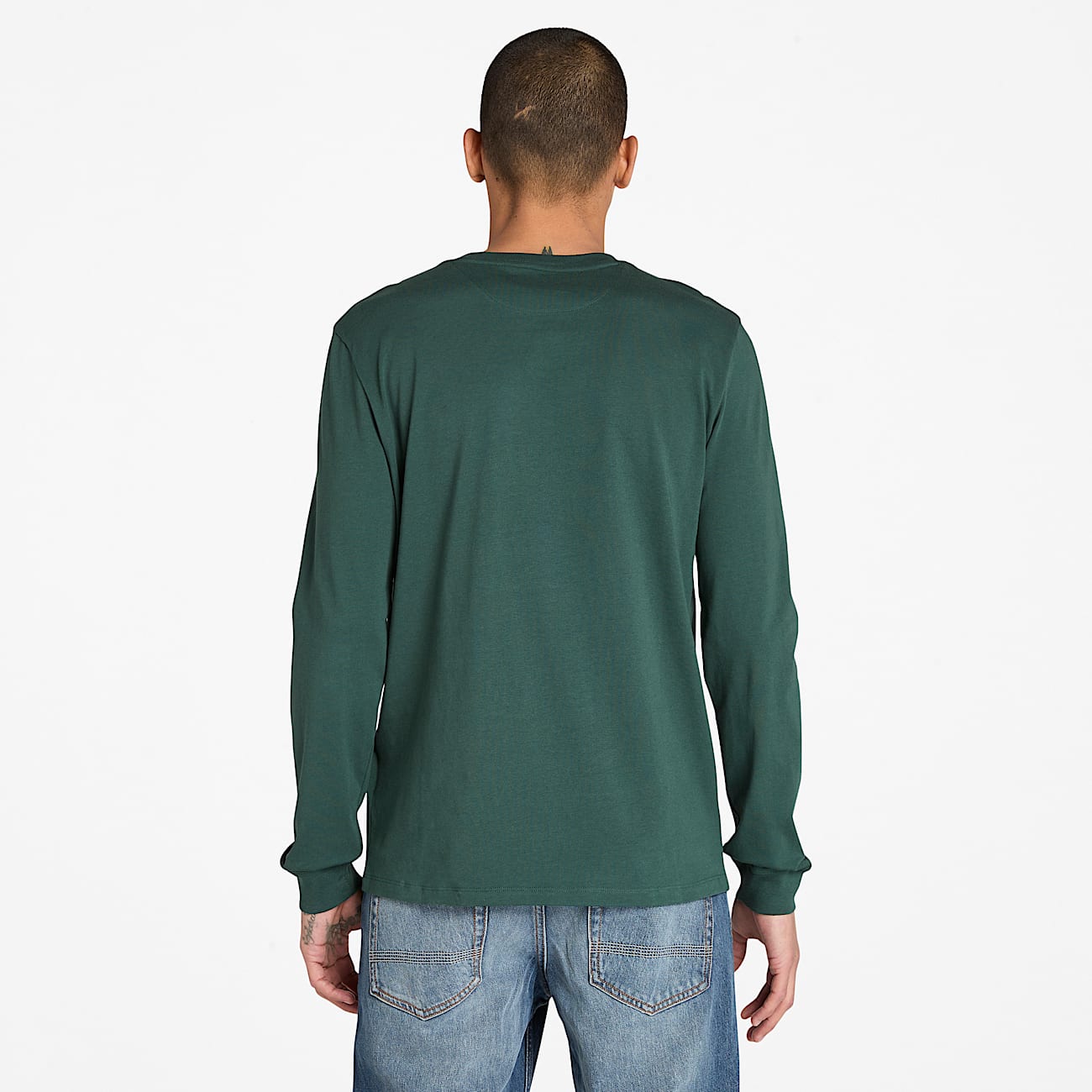 T-shirt à manches longues Dunstan River pour homme en vert foncé - 4