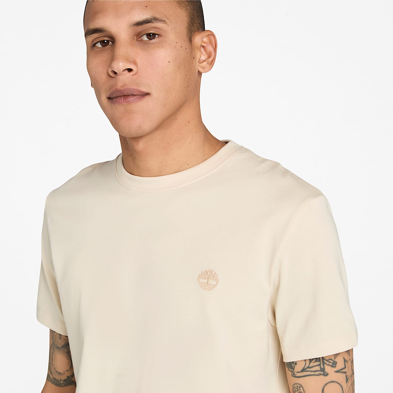 T-shirt a Maniche Corte Dunstan River da Uomo in beige - 3