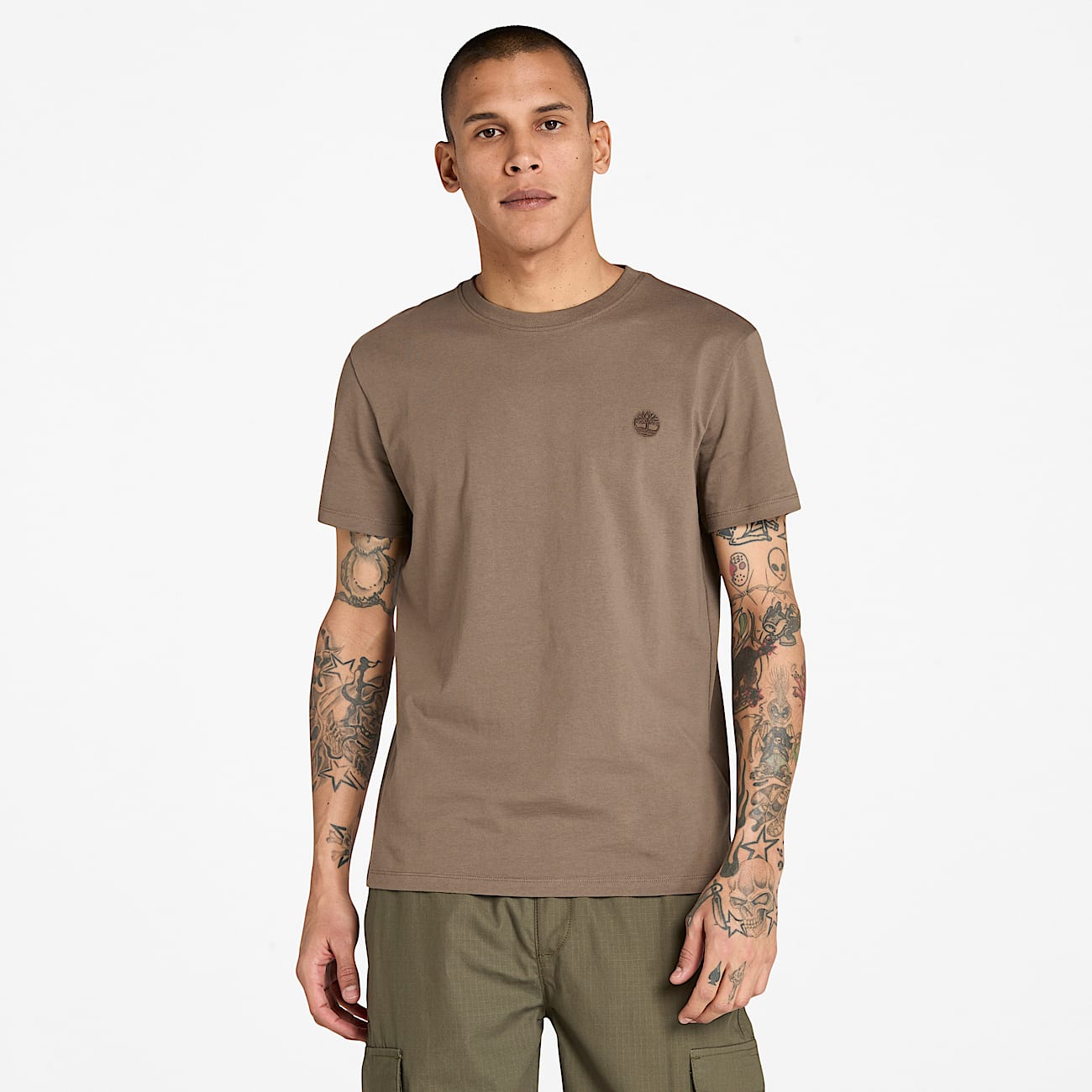 T-shirt a Maniche Corte Dunstan River da Uomo in marrone - 1