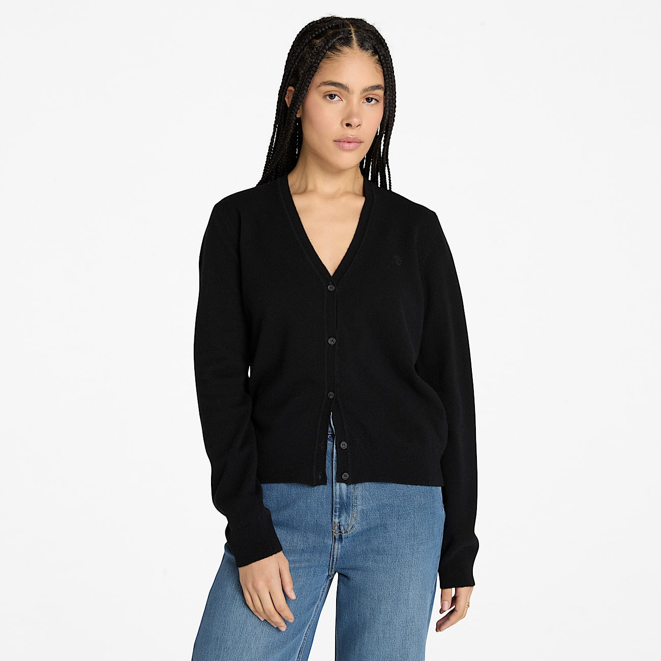 Timberland® Merino Cardigan for Women in Black - 1