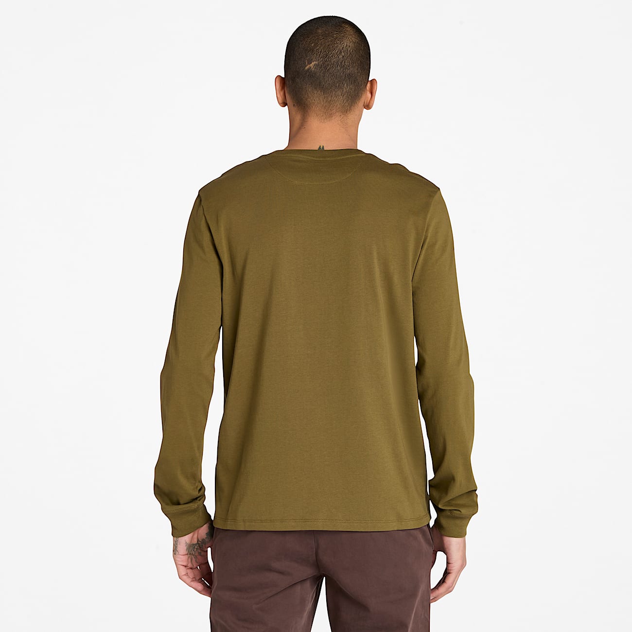 Camiseta de manga larga Dunstan River para hombre en verde oscuro - 4