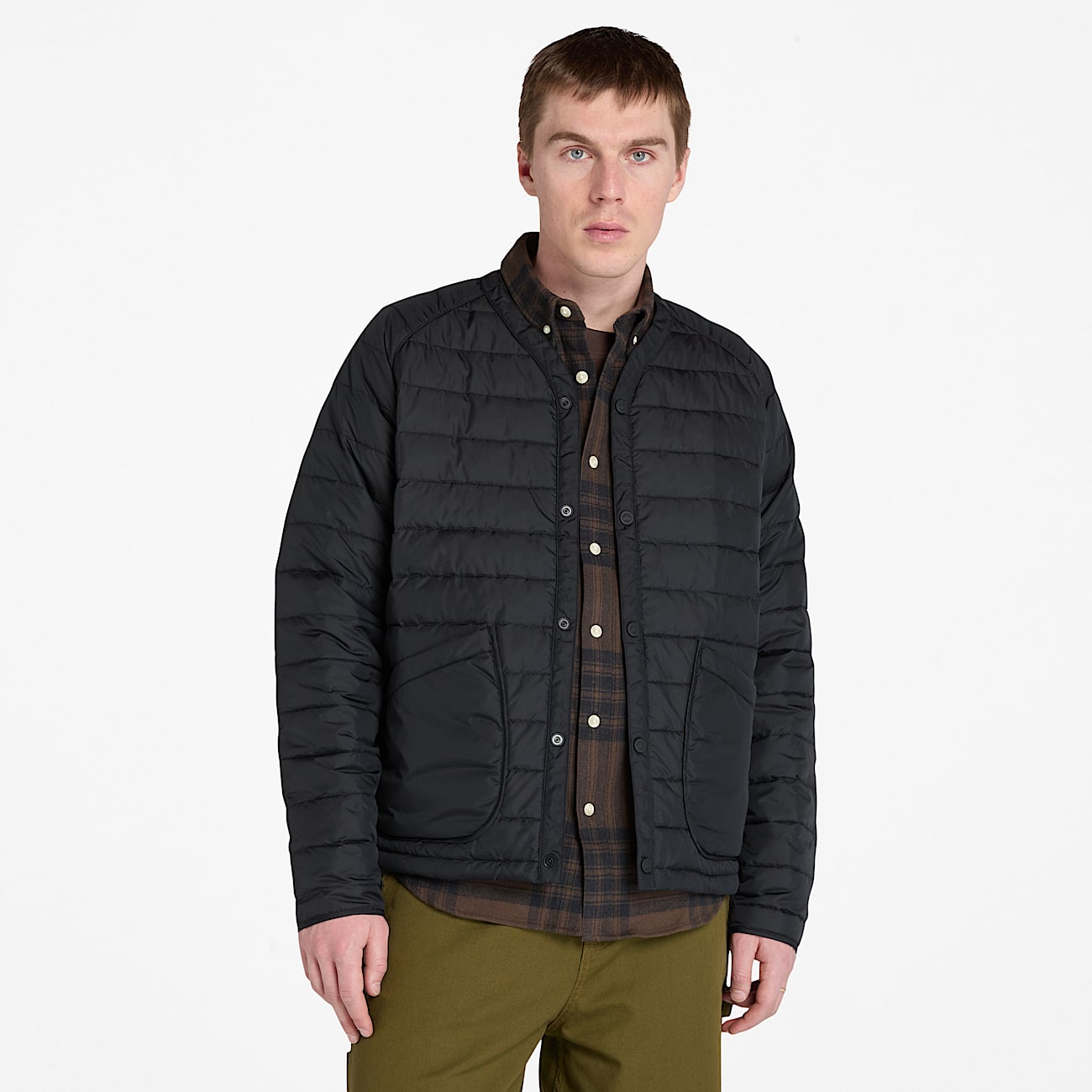 Quilted Lightweight Insulated Jacket for Men in Black - 1