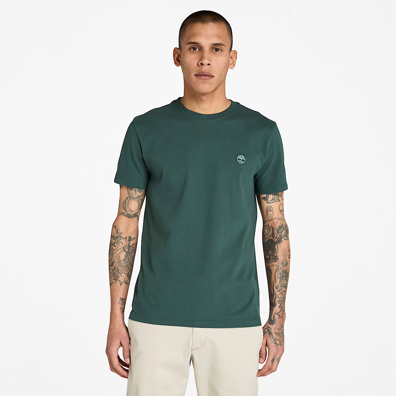 Dunstan River T-shirt met korte mouwen voor heren in Donkergroen - 1