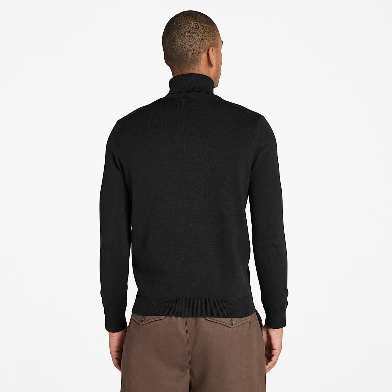 Maglione in Cotone con Collo a Lupetto Williams River da Uomo in colore nero - 4