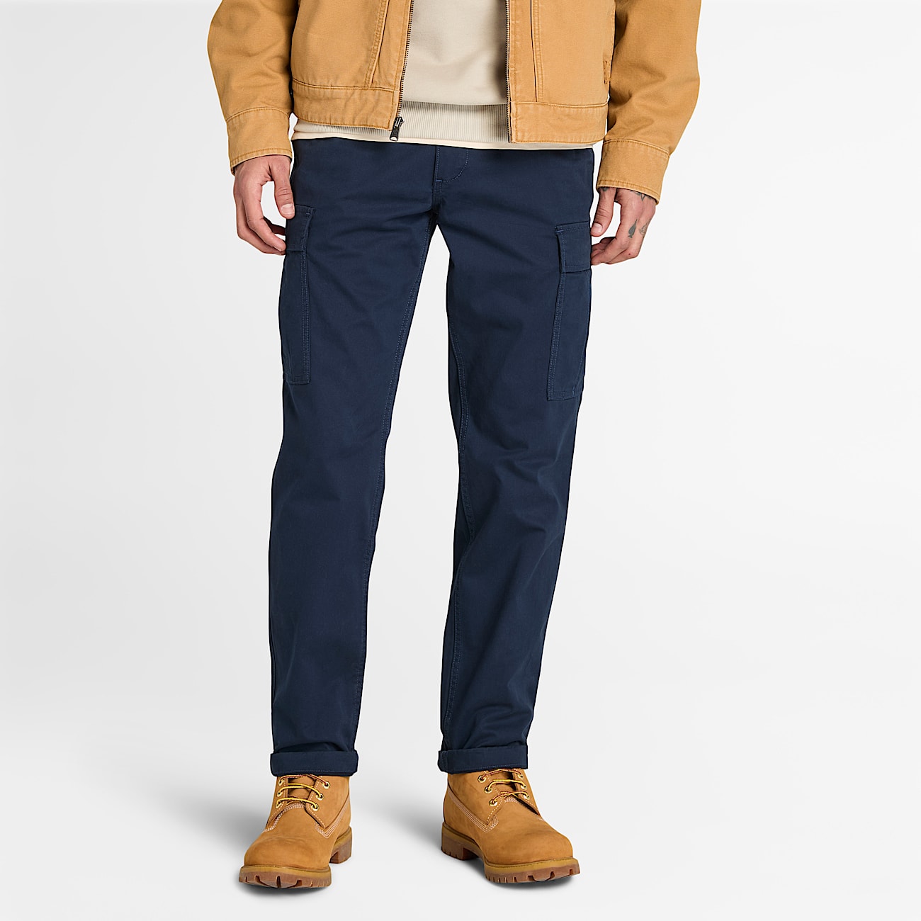 Pantalones cargo de sarga Timberland® Brookline para hombre en azul oscuro - 1