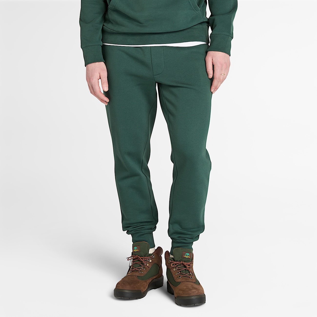 Joggers con Rovescio Spazzolato Exeter River da Uomo in verde scuro - 1