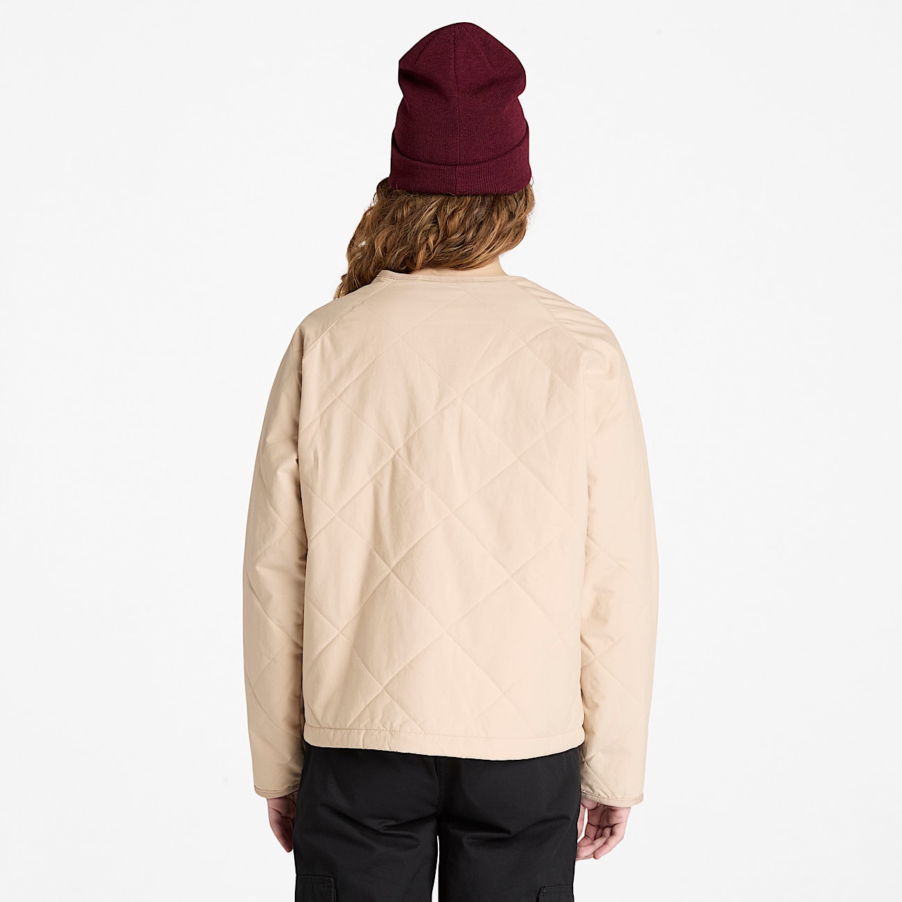 Chaqueta acolchada, impermeable y resistente para mujer en beis - 4