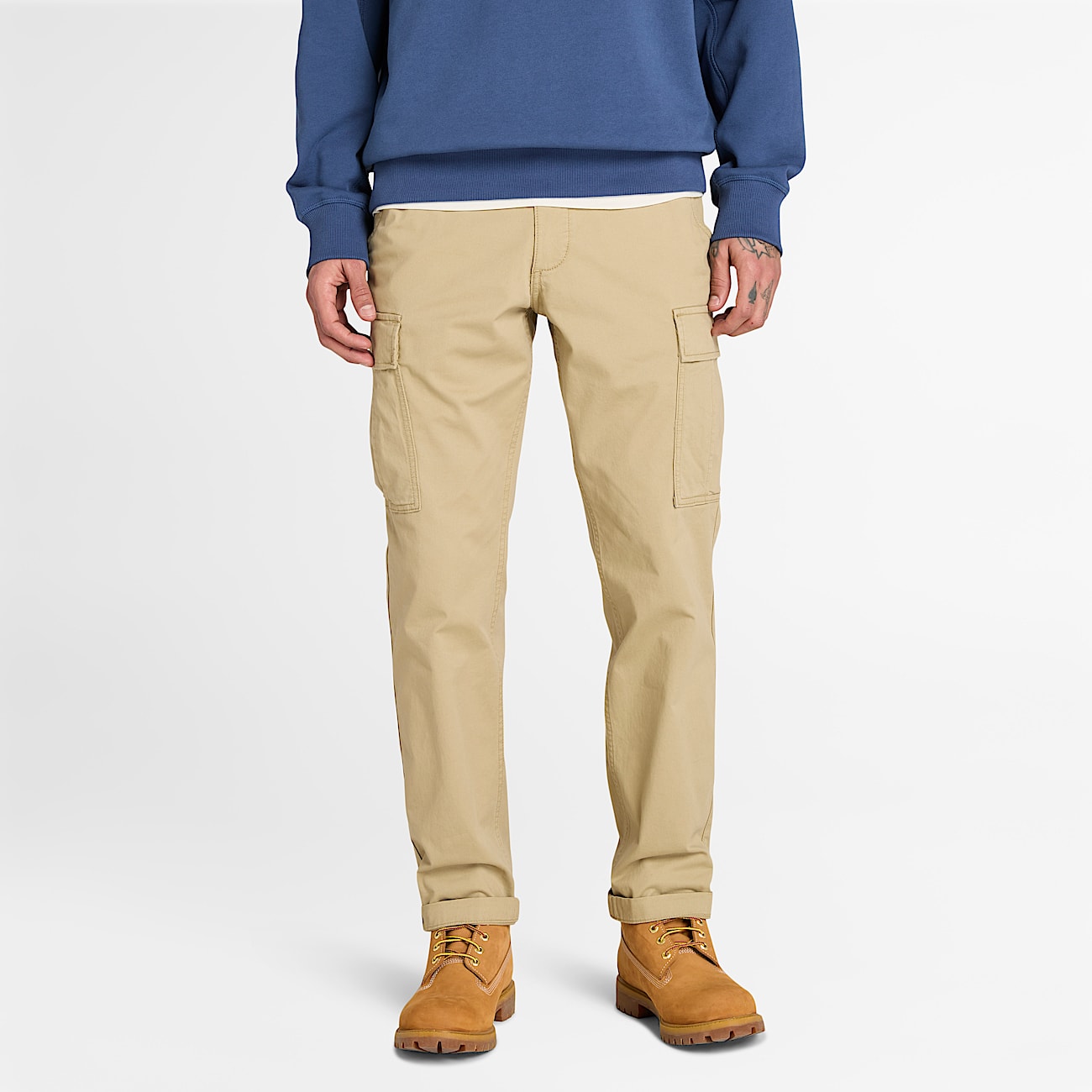 Pantalon cargo en sergé Timberland® Brookline pour homme en beige - 1