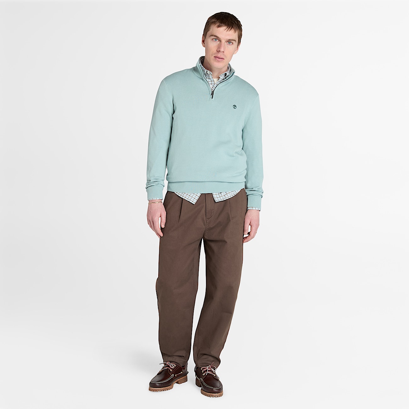 Williams River Quarter-Zip Jumper for Men in Grey - 2