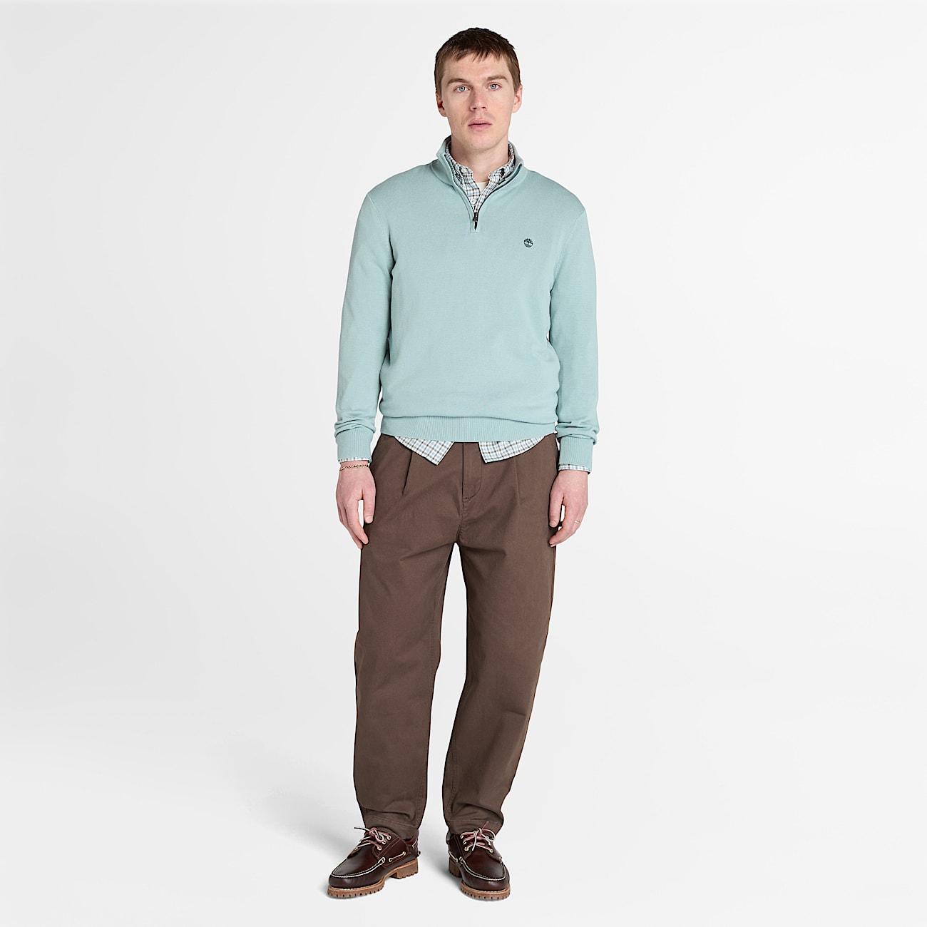 Claremont Washed Peached Twill Pleated Trousers for Men in Brown - 2
