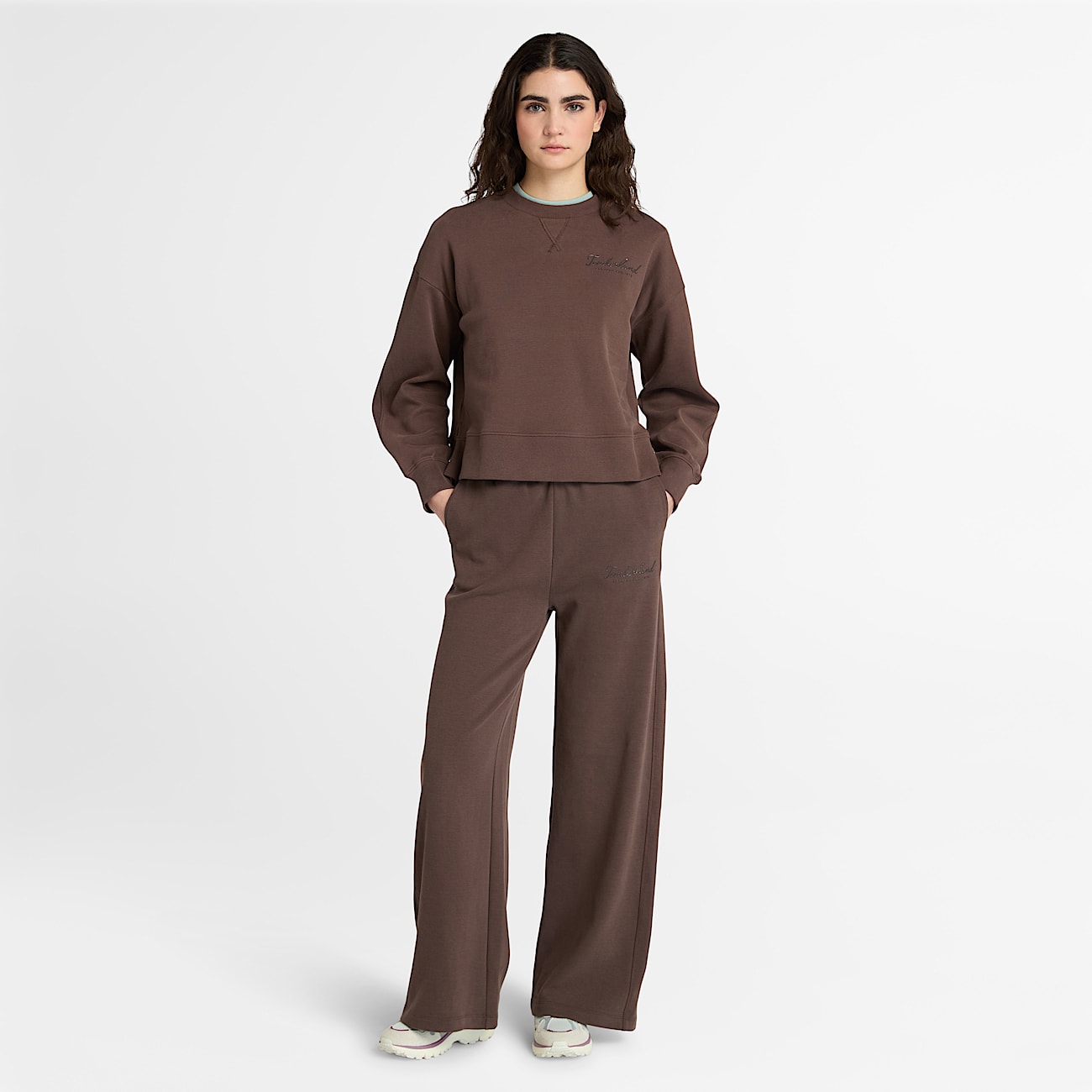 Lush Comfort Crewneck Sweatshirt for Women in Brown - 2