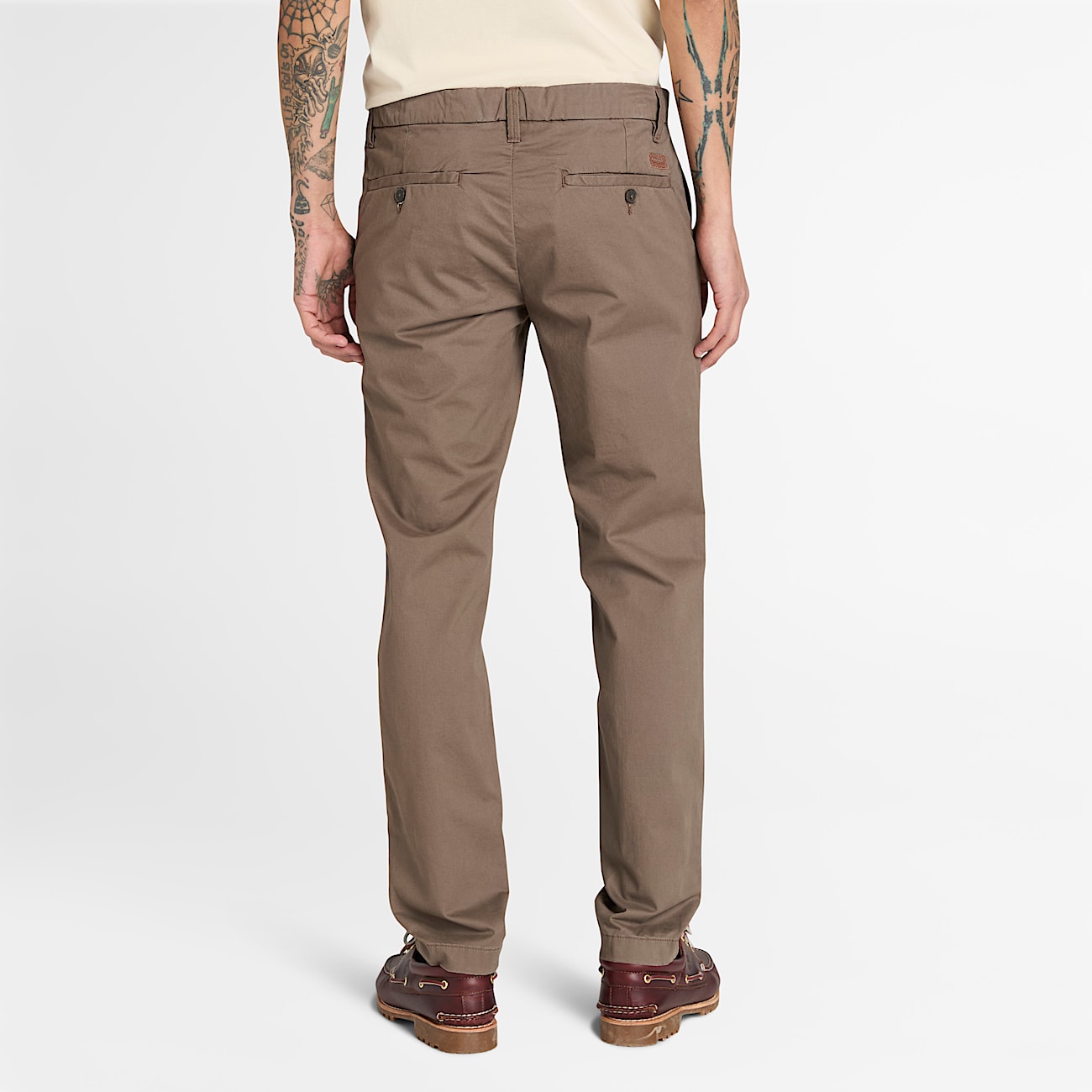 Claremont Chinobroek van keperstof, slimfit, voor heren in bruin - 4