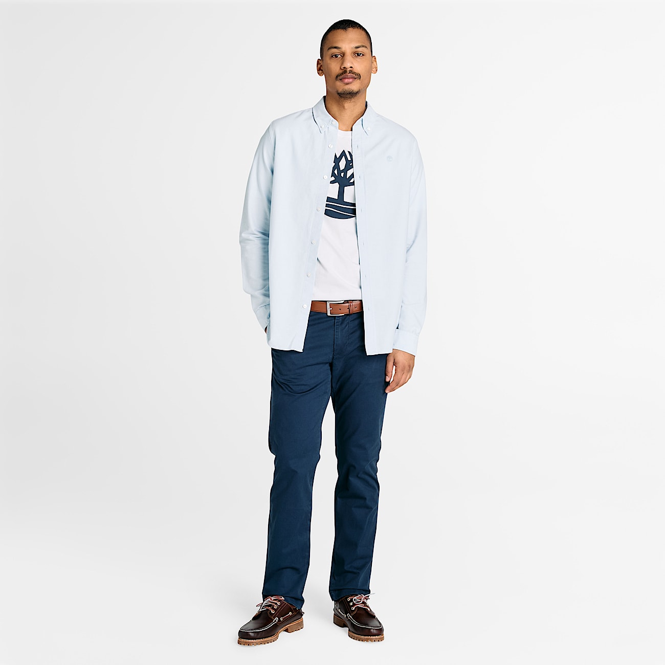 Oxford Striped Shirt for Men in Blue - 2