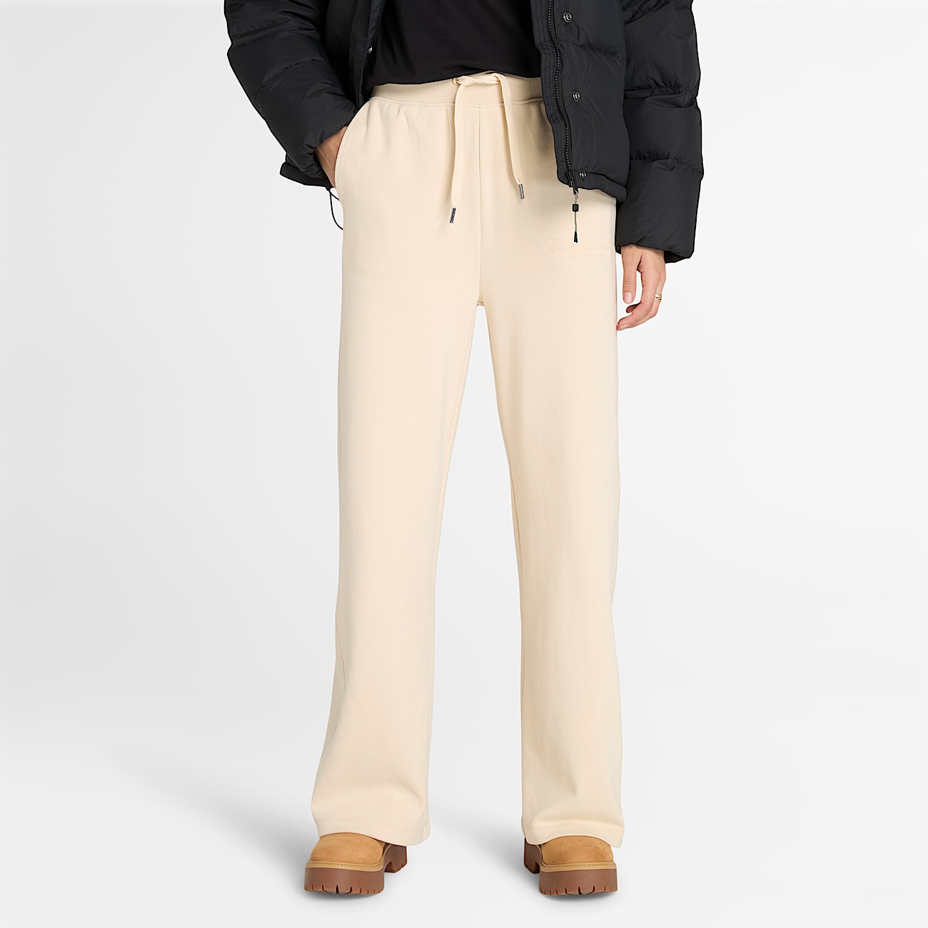 Lush Comfort Palazzo Trousers for Women in Beige - 1