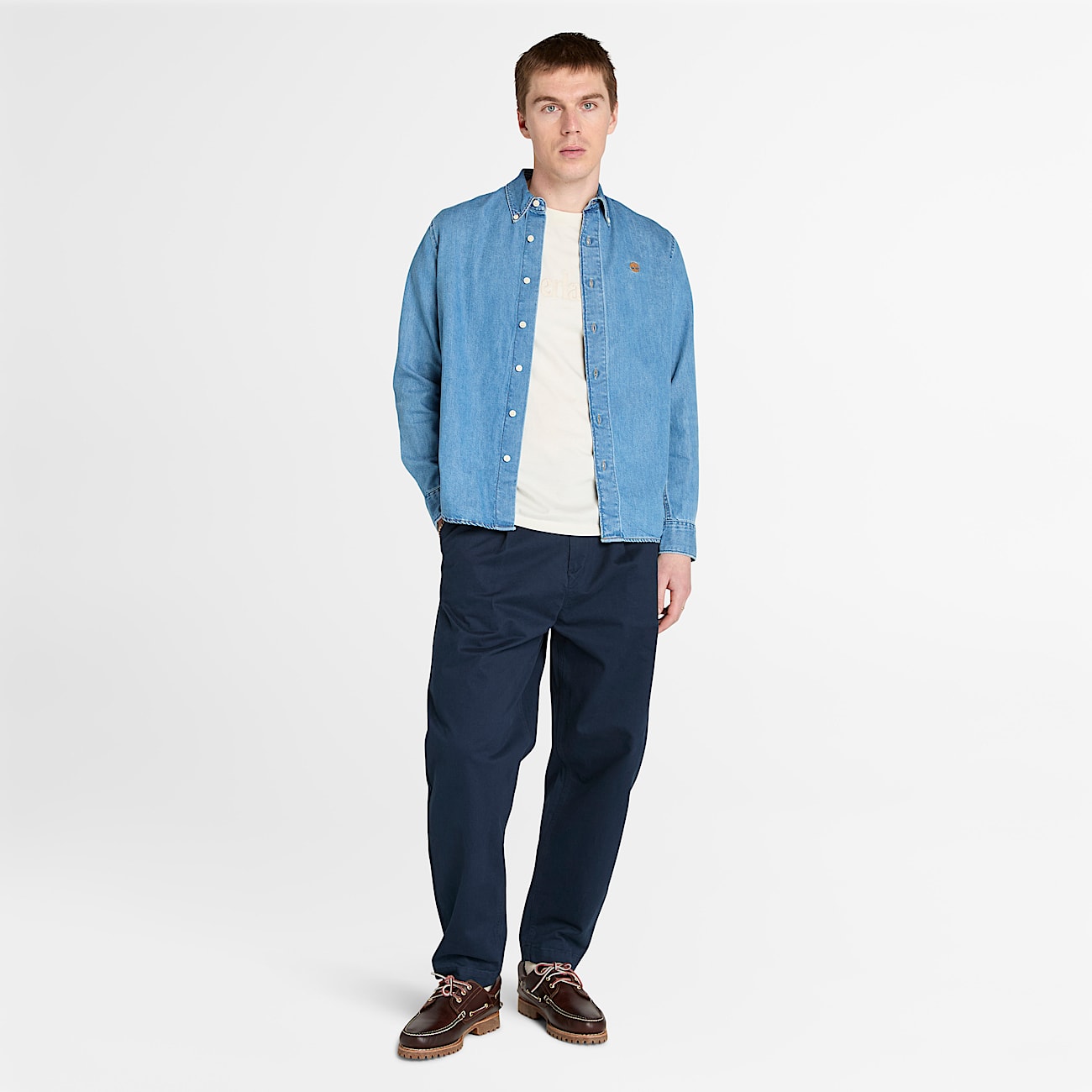 Denim Overhemd voor heren in blauw - 2