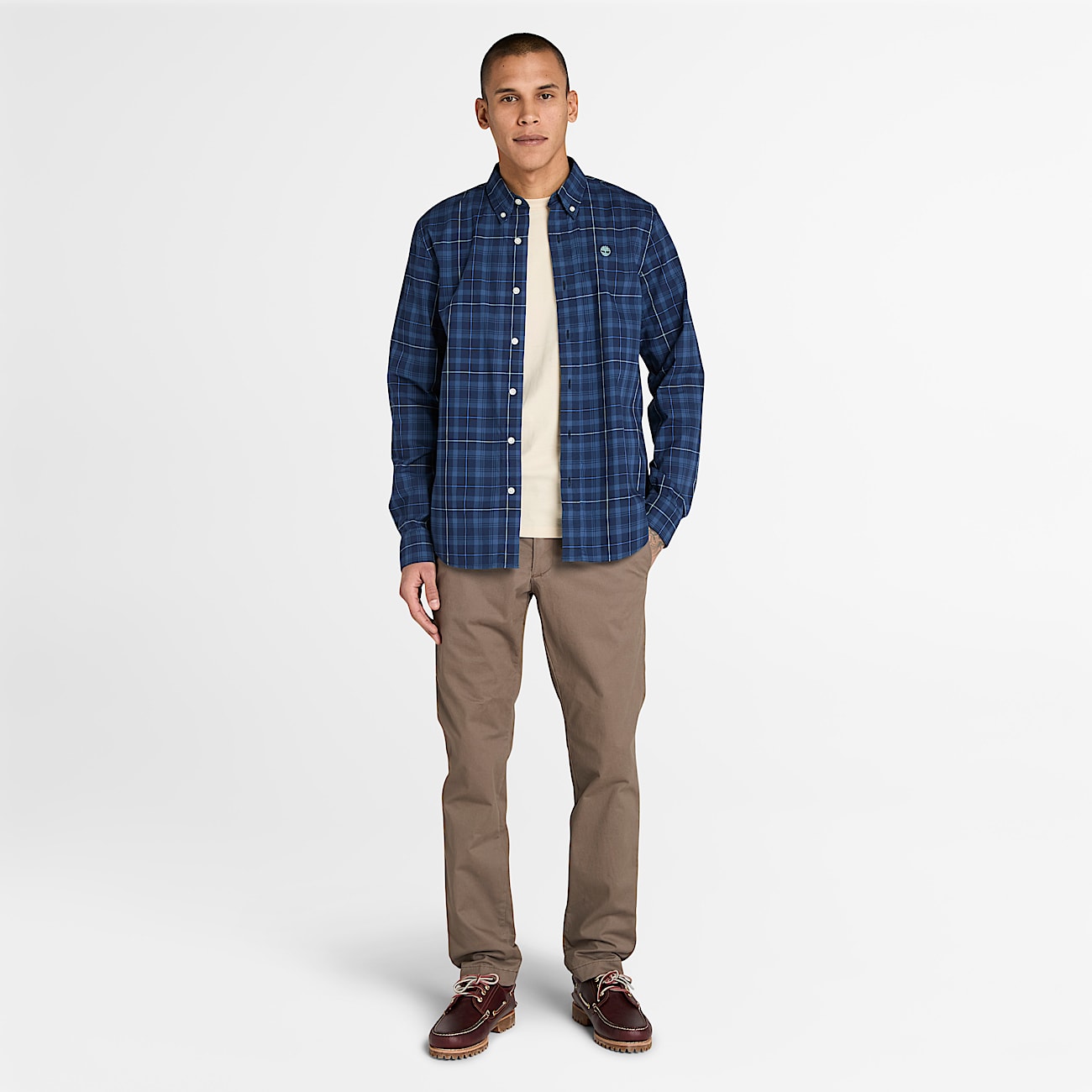 Claremont Chinobroek van keperstof, slimfit, voor heren in bruin - 2