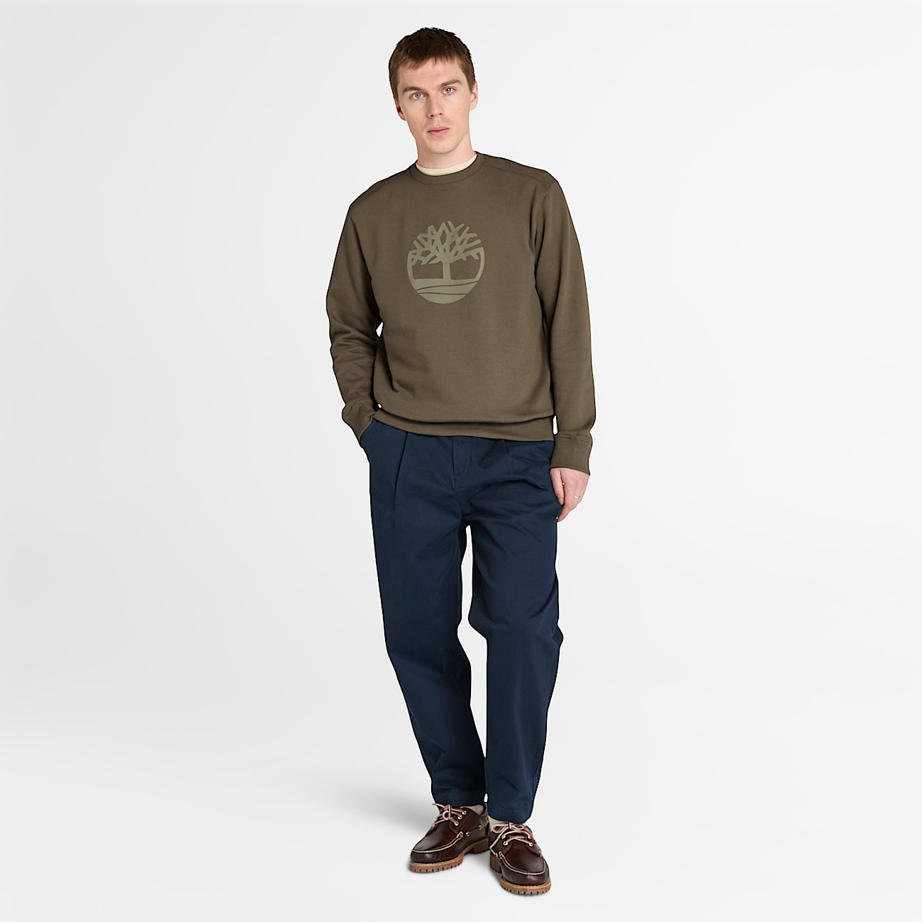 Kennebec River Crewneck Sweatshirt for Men in Green - 2