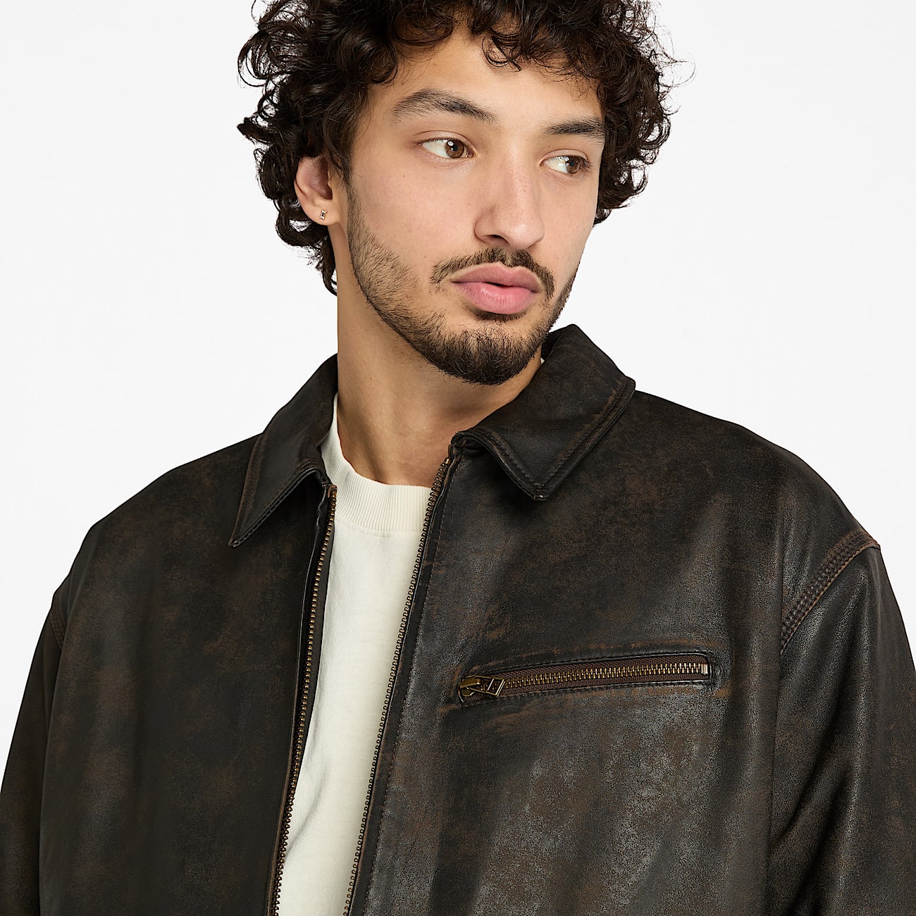 Giacca in Pelle Strafford da Uomo in grigio - 4